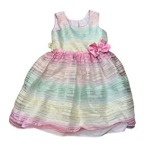 KIDS Colourful Sleeveless Mid Length Dressy Formal Easter Dress 6